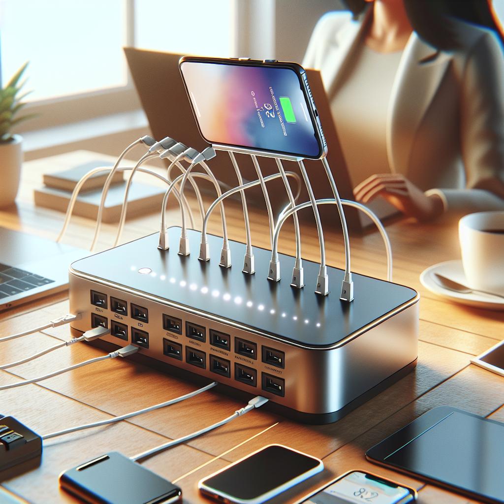 Ultimate 10-Port Charging Hub for Digital Nomads on the Go